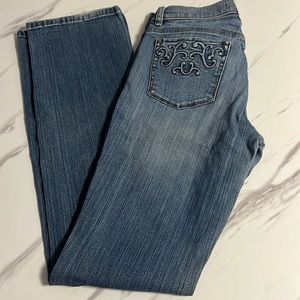 WHBM- Embellished Pocket Bootcut Jeans
